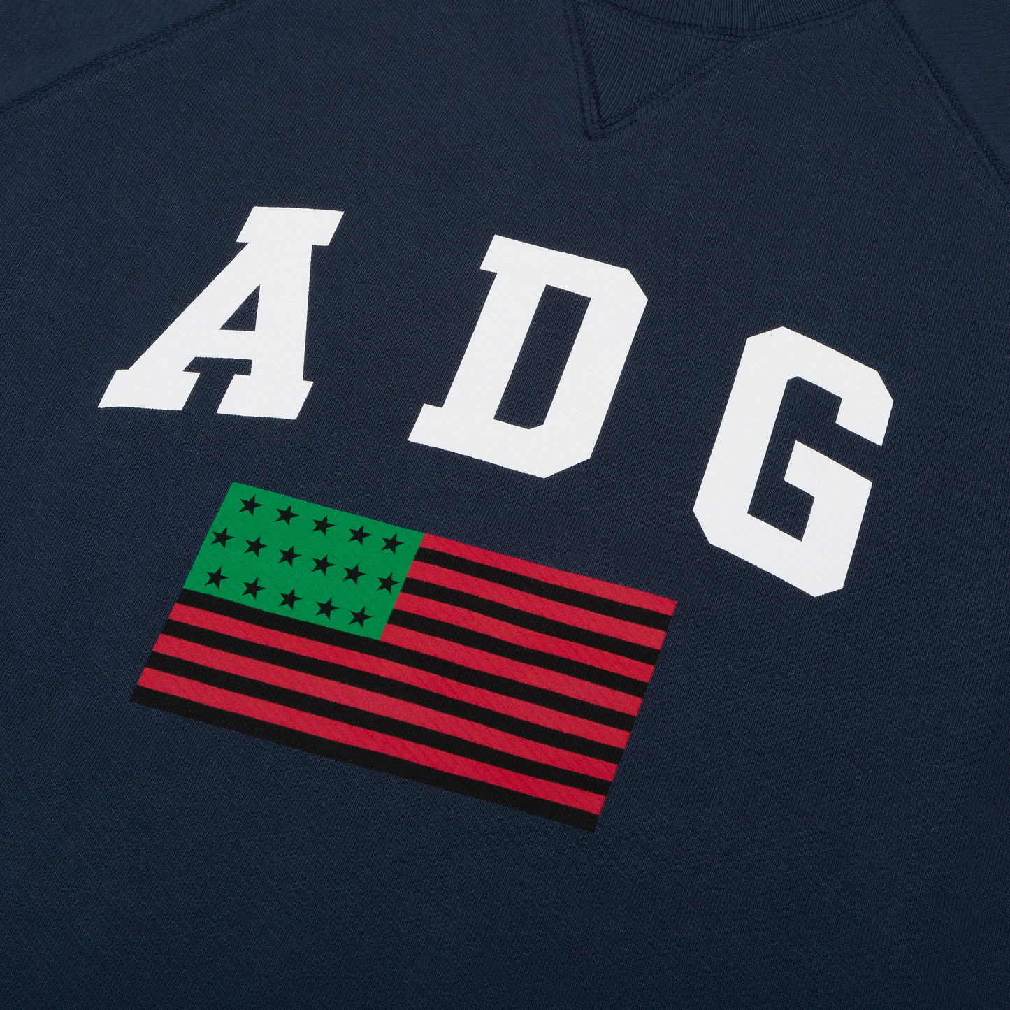 ADG Pan African American Flag Crewneck Blue