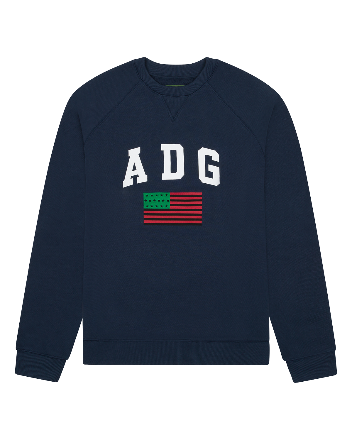 ADG Pan African American Flag Crewneck Blue