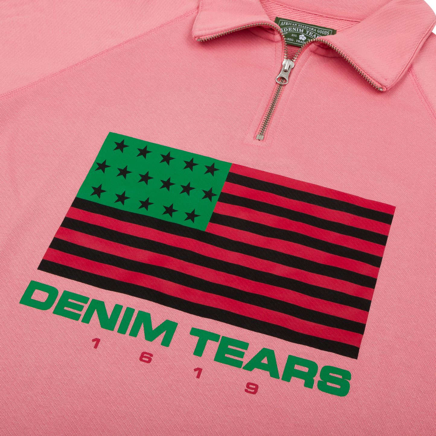 ADG Pan African American Flag Half Zip Pink