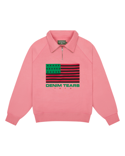 ADG Pan African American Flag Half Zip Pink