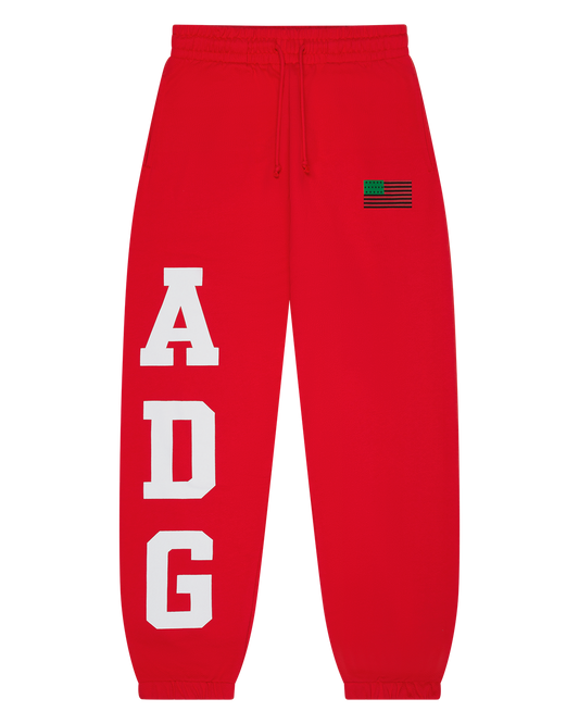 ADG Pan African American Flag Sweatpant Red