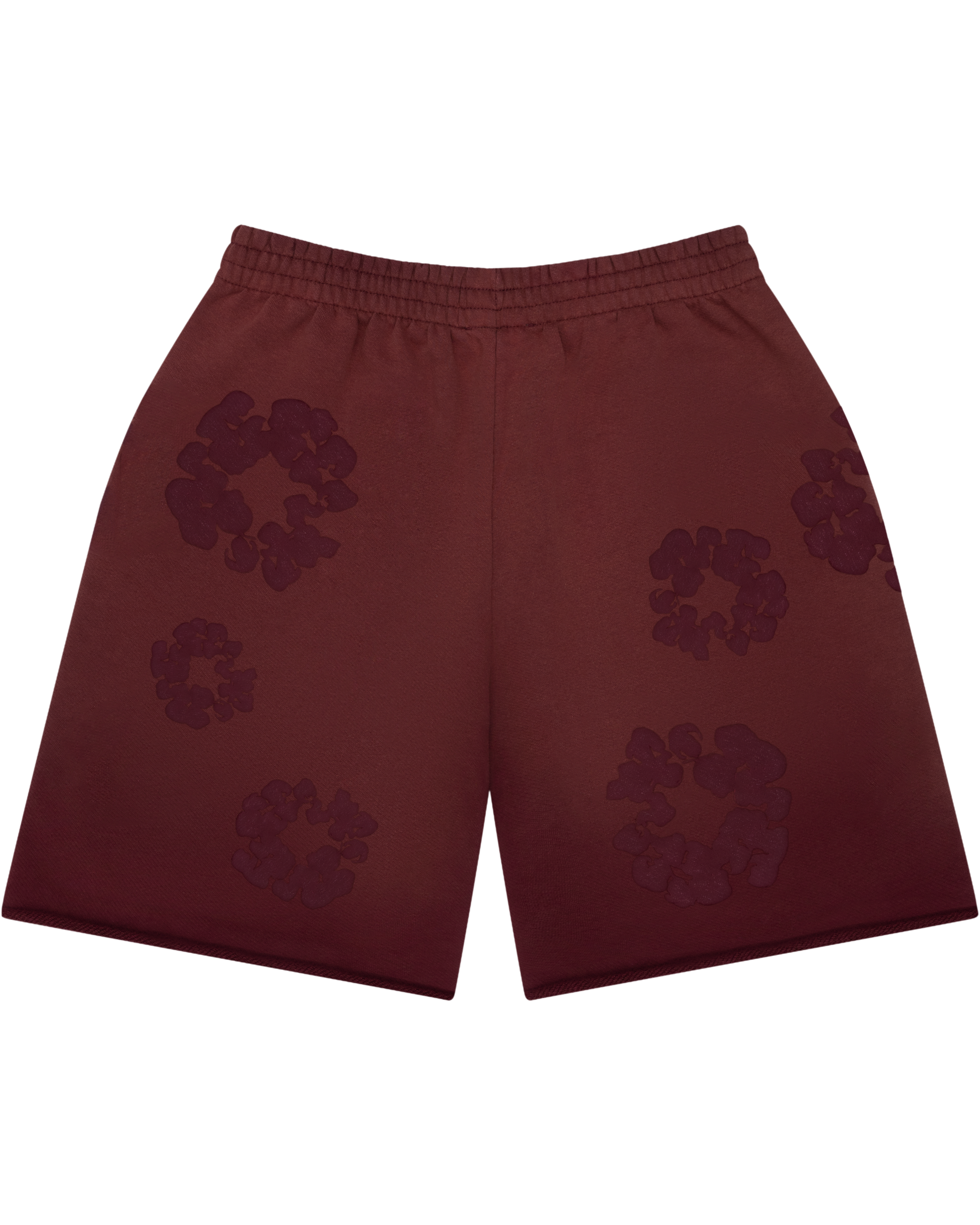 Faded Mono Cotton Wreath Sweatshorts Beet Root