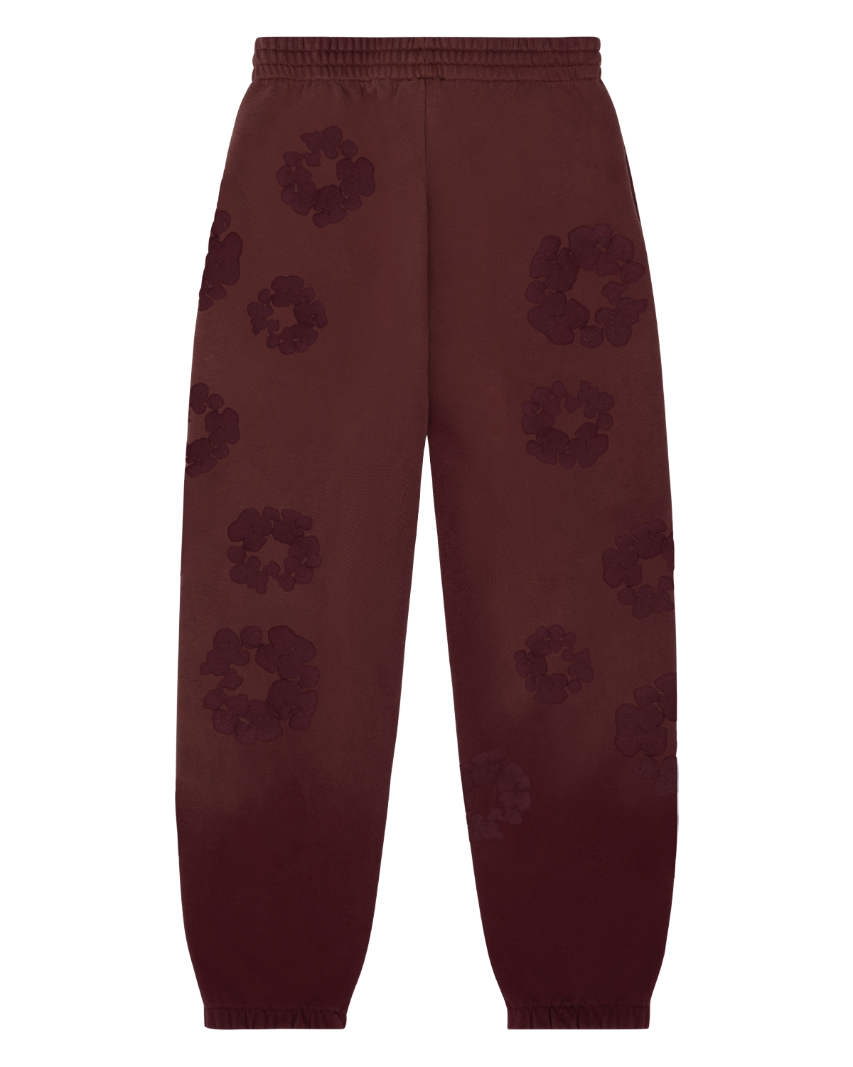Faded Mono Cotton Wreath Sweatpants Beet Root