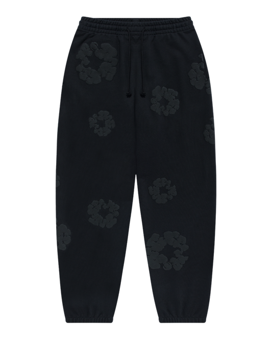 Mono Cotton Wreath Sweatpants Black