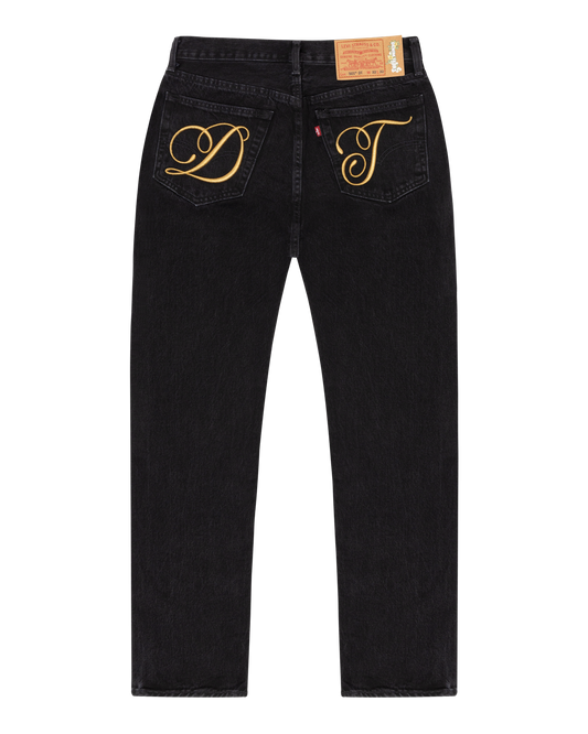 DT Metallic Gold Script 501 Black