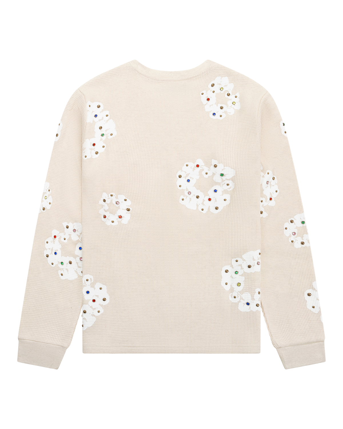 Rhinestone Cotton Wreath Thermal Oatmeal