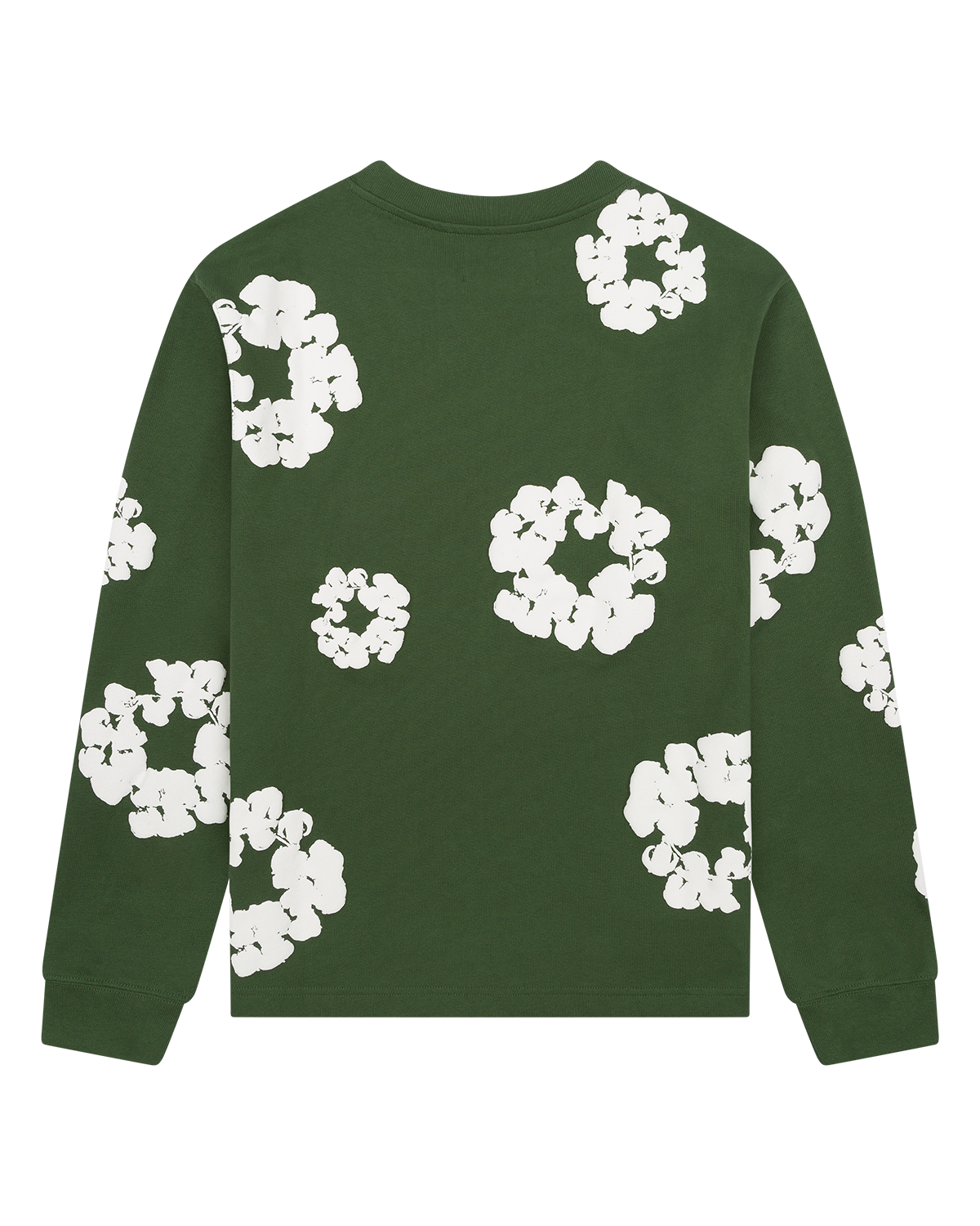 Long Sleeve Cotton Wreath Tee Green