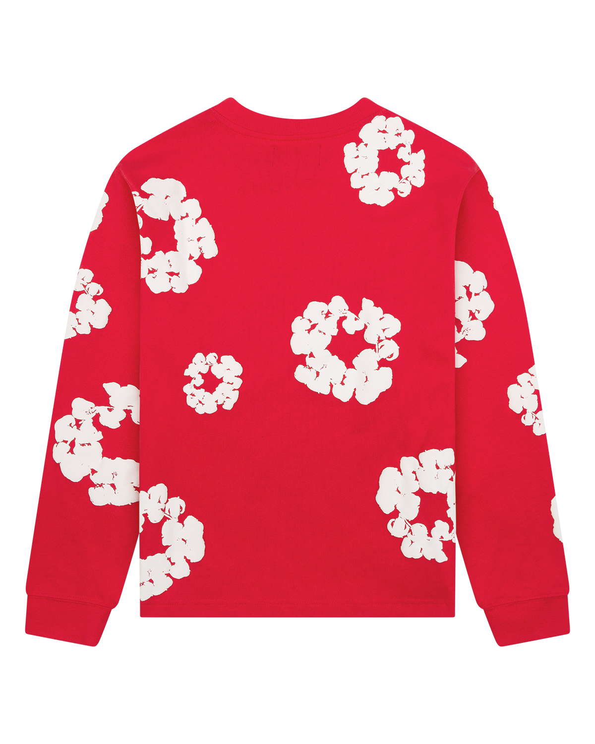 Long Sleeve Cotton Wreath Tee Red