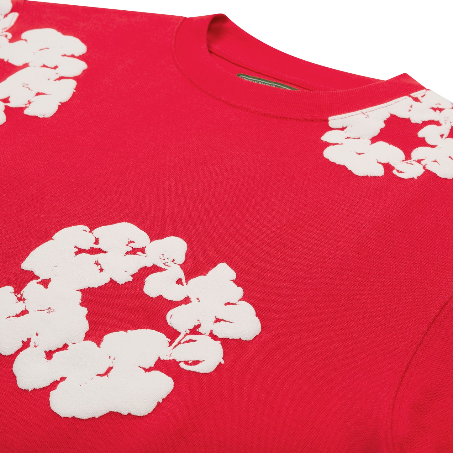 Long Sleeve Cotton Wreath Tee Red