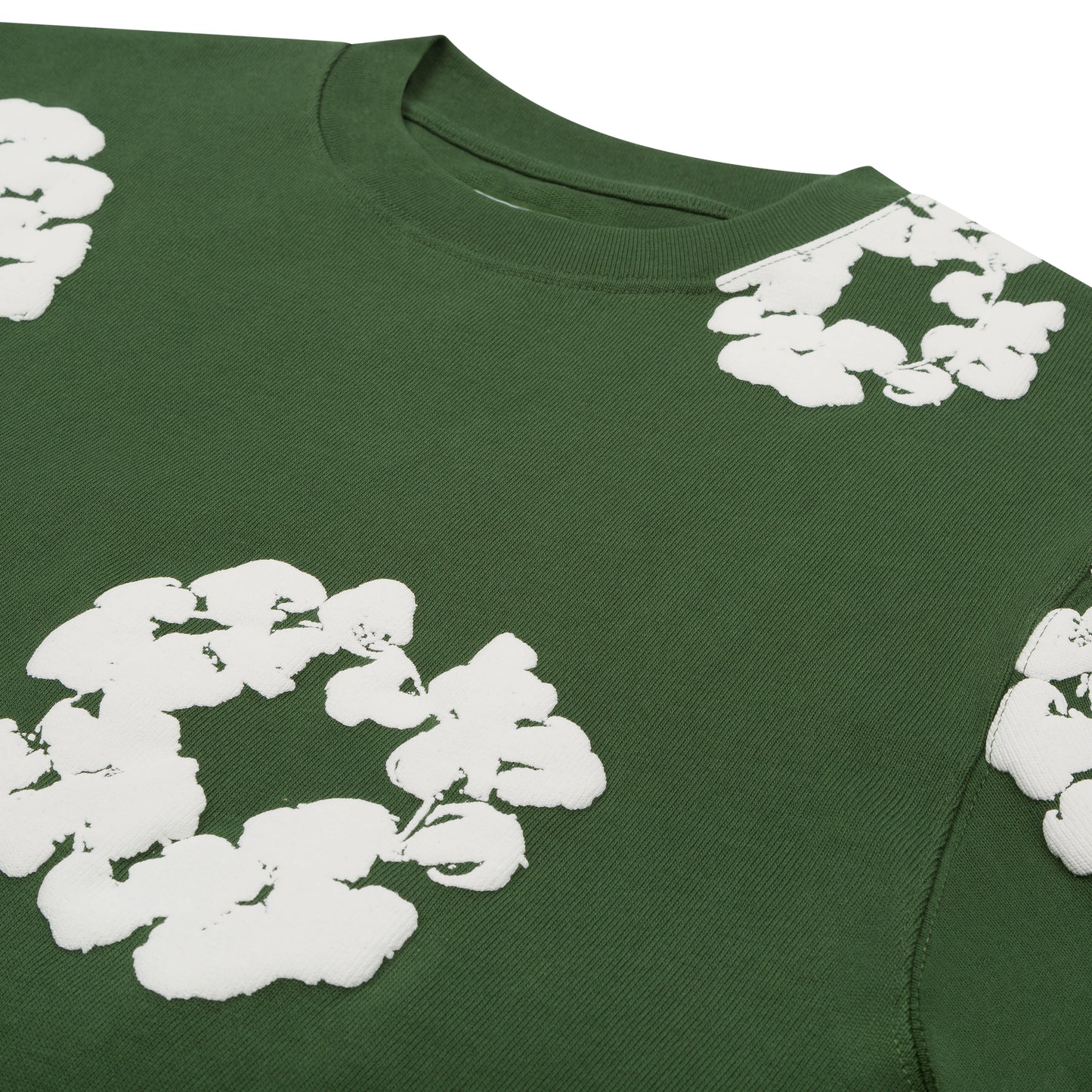 Long Sleeve Cotton Wreath Tee Green