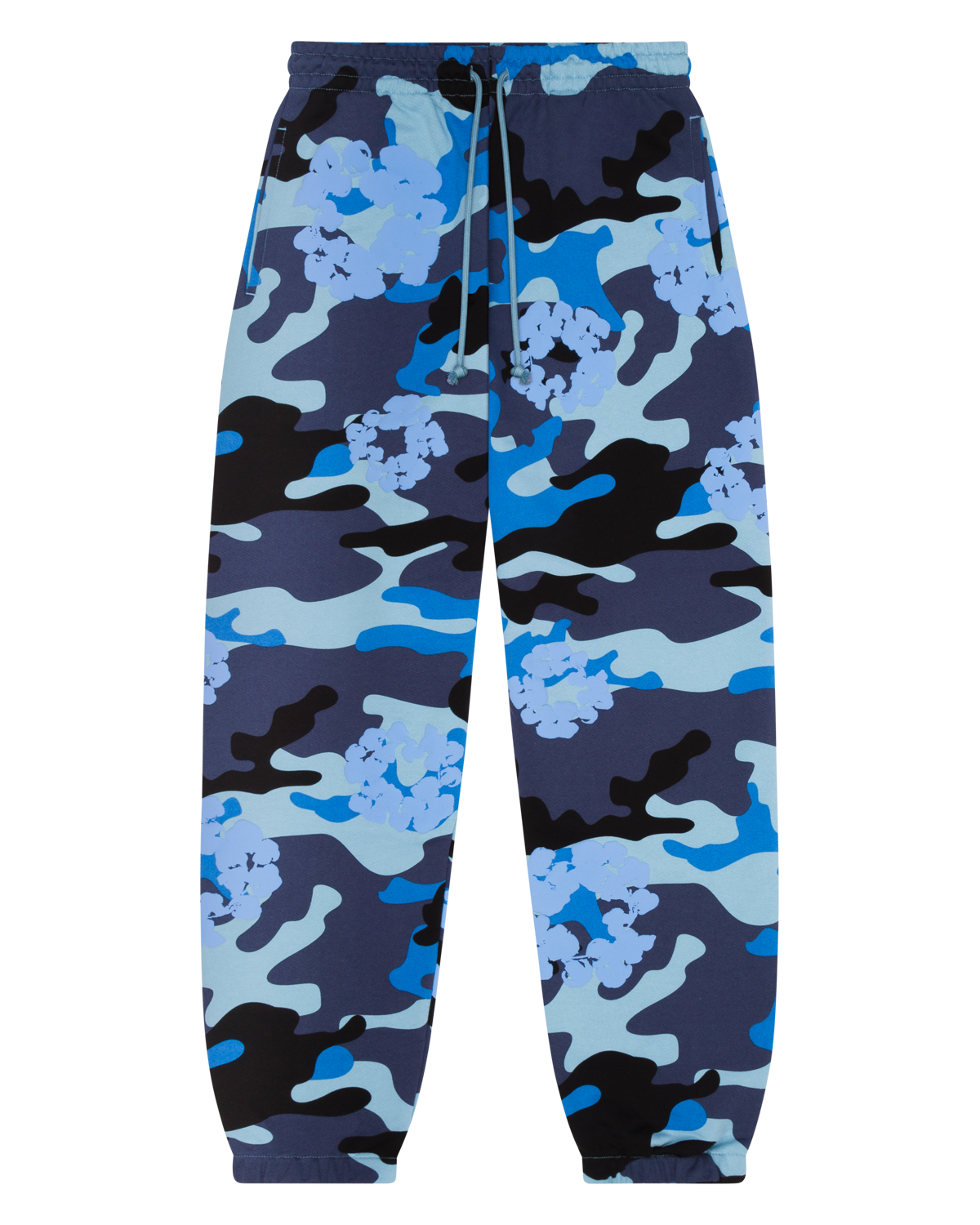 Blue Camo Cotton Wreath Sweatpant