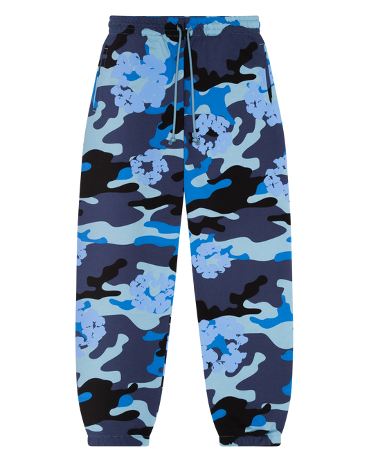 Blue Camo Cotton Wreath Sweatpant