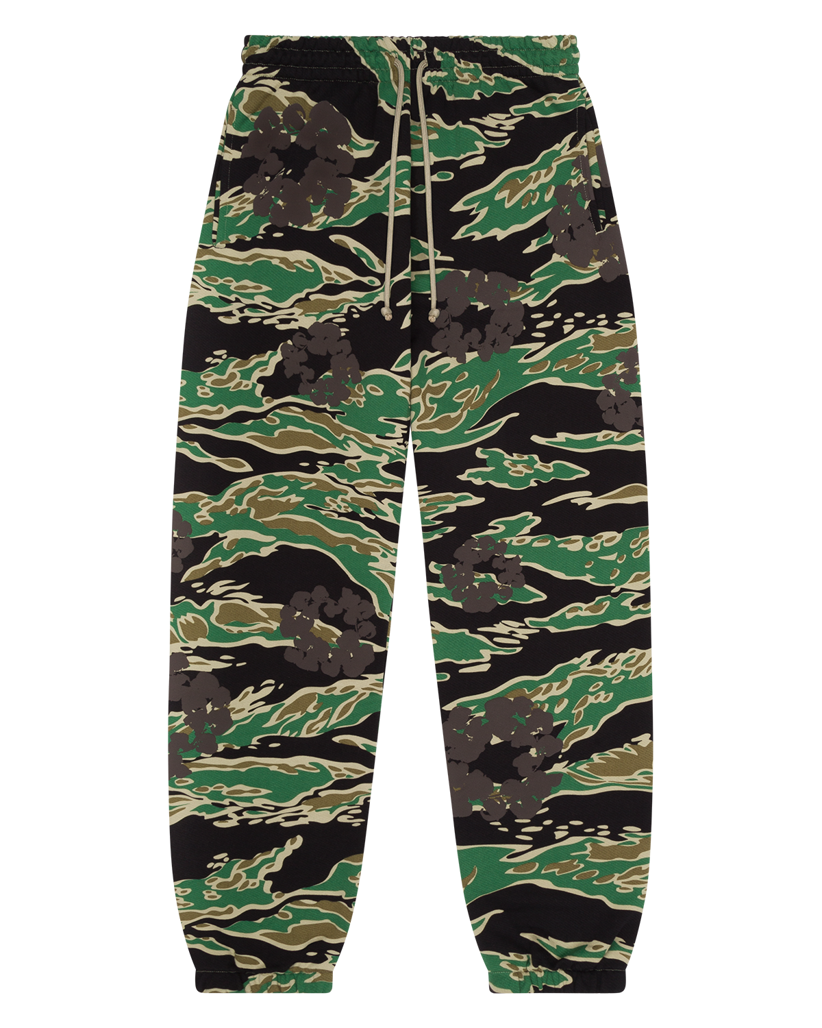 Green Camo Cotton Wreath Sweatpant