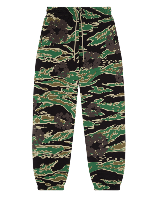 Green Camo Cotton Wreath Sweatpant