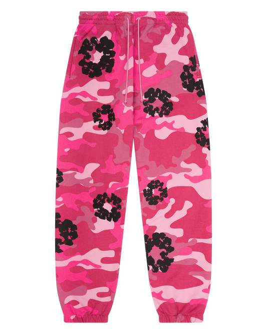 Pink Camo Cotton Wreath Sweatpant