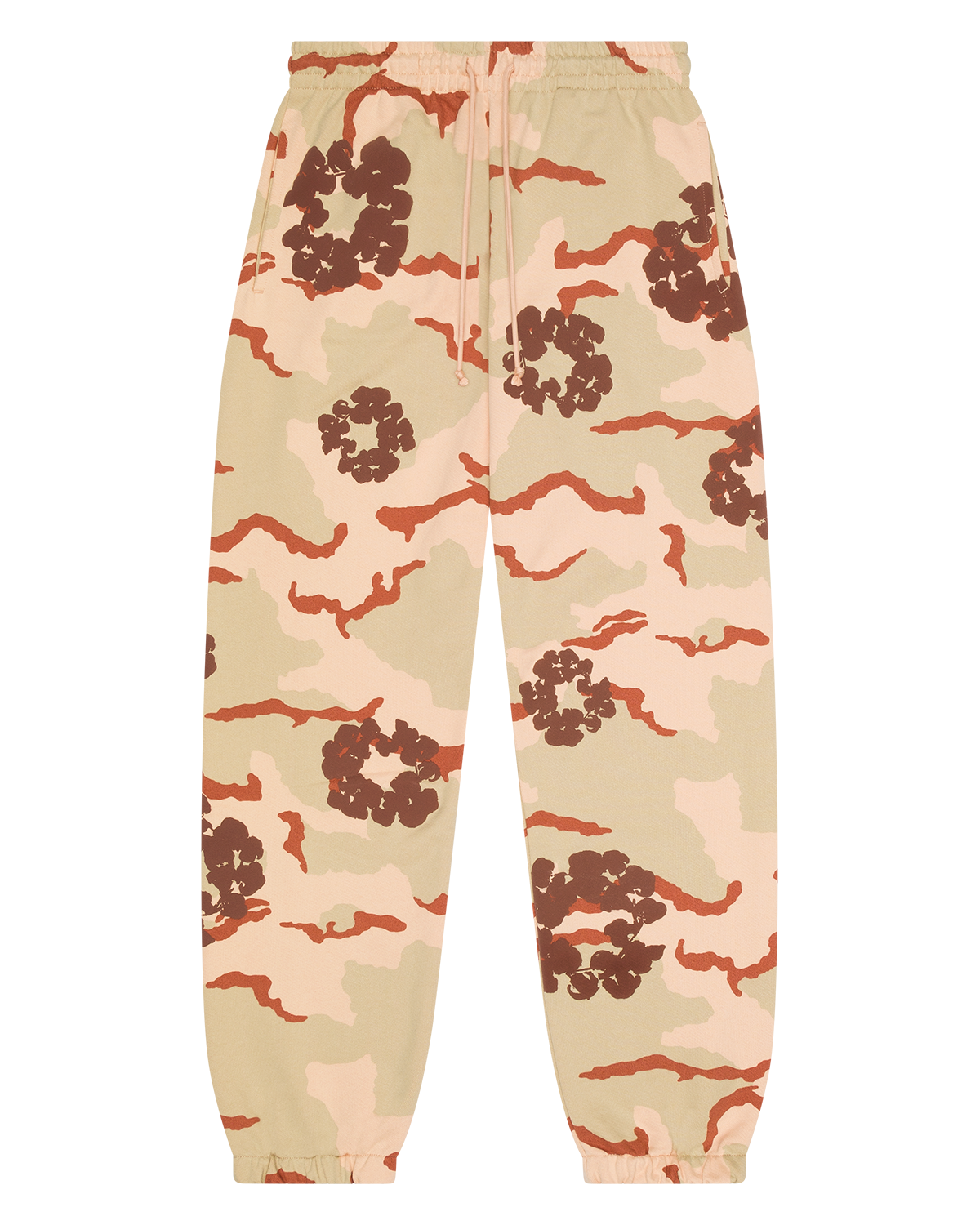 Tan Camo Cotton Wreath Sweatpant