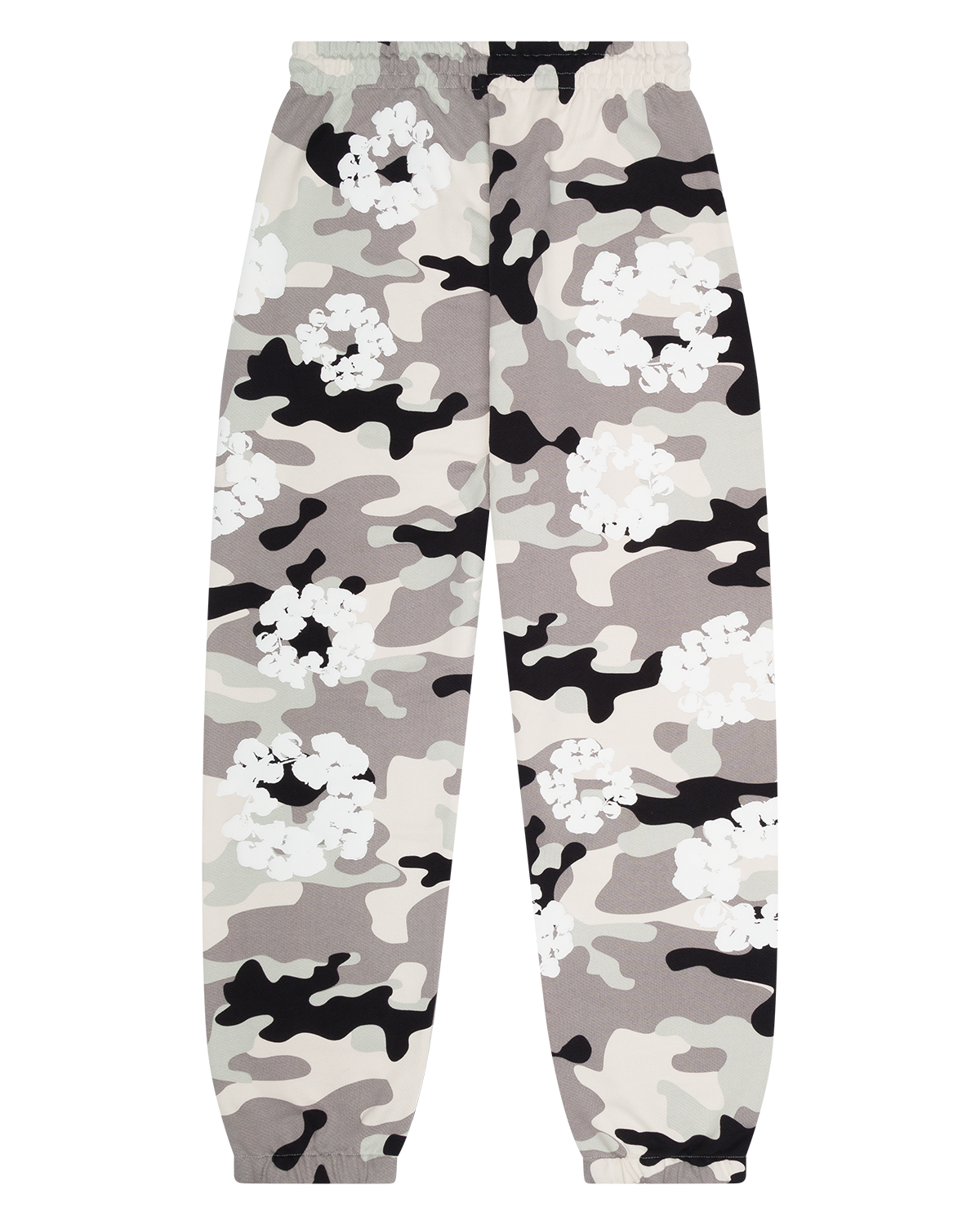 White Camo Cotton Wreath Sweatpant