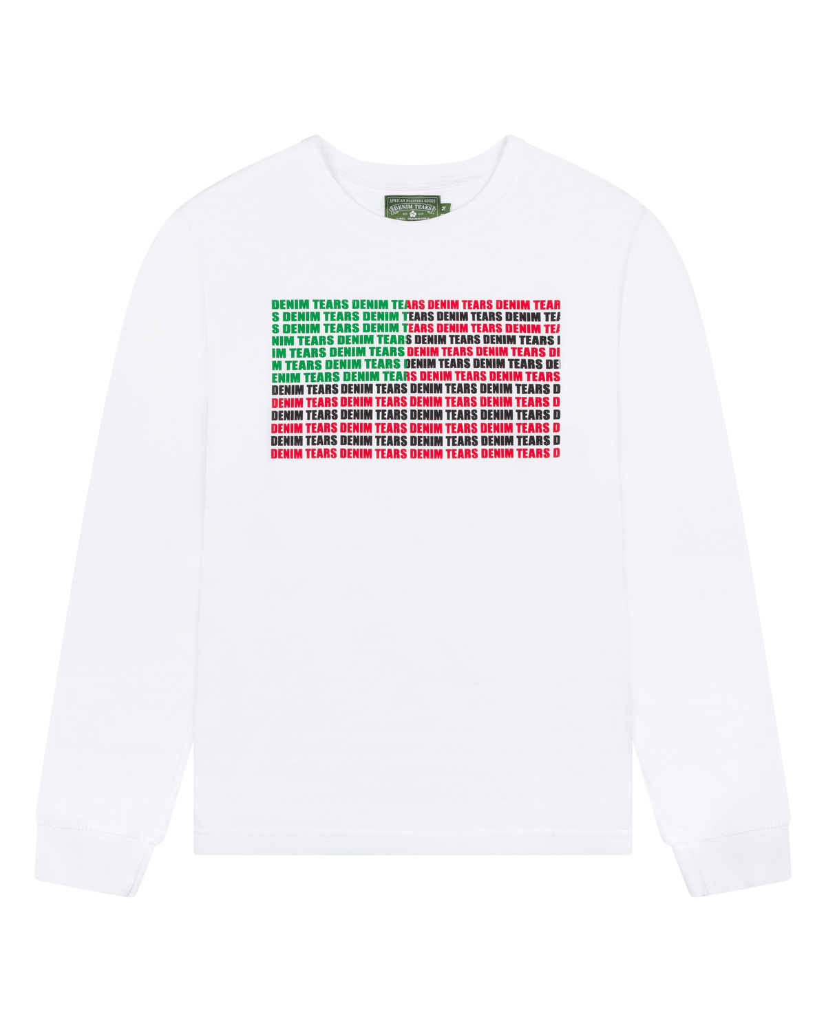 Logo Flag Long Sleeve Tee White