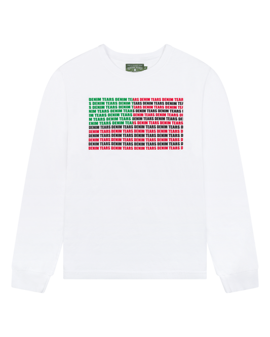 Logo Flag Long Sleeve Tee White