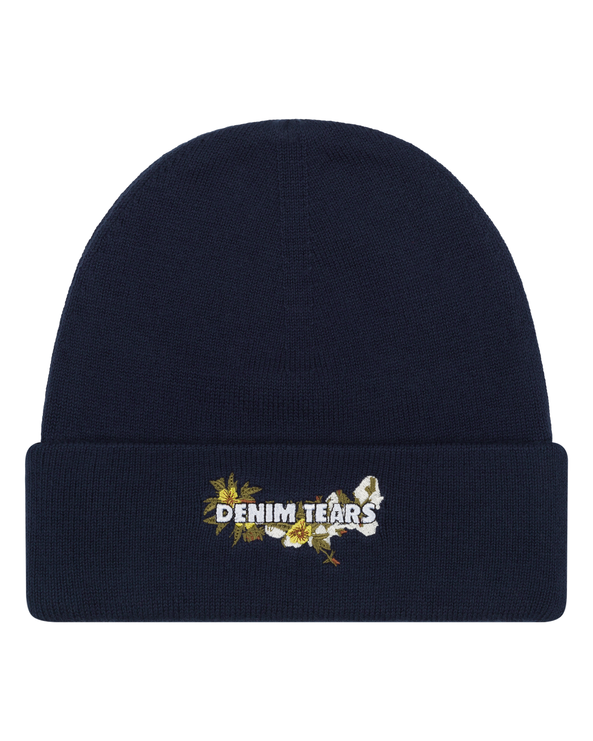 Floral Beanie Navy