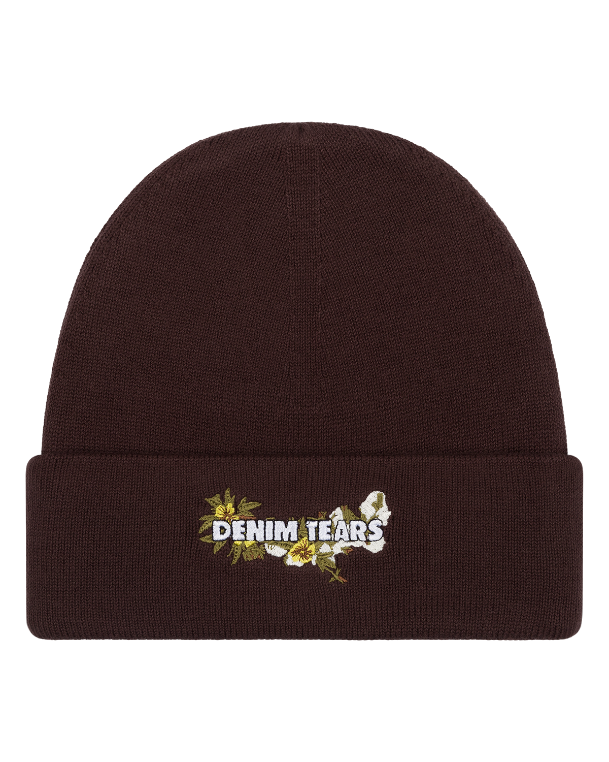 Floral Beanie Brown
