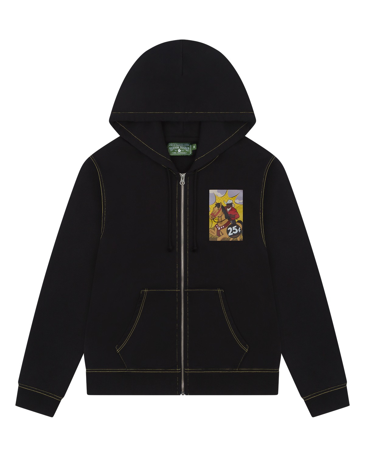 Coin-Operated Horse Zip Hoodie Black