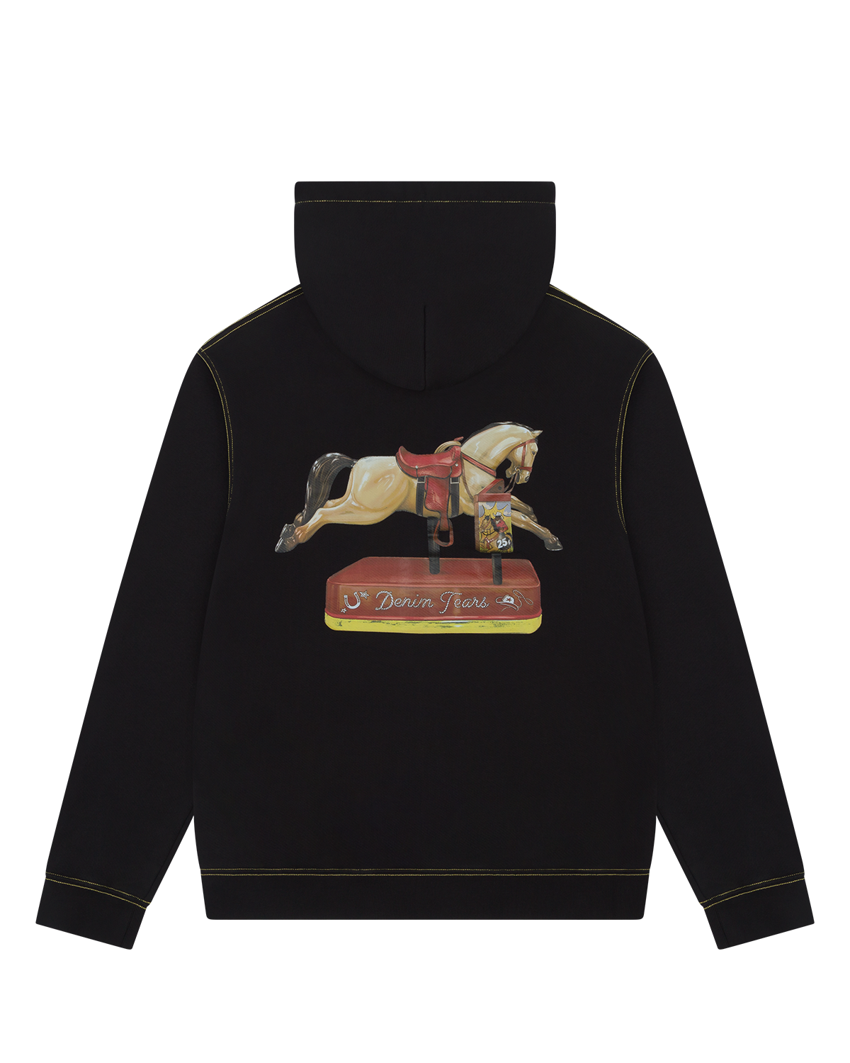 Coin-Operated Horse Zip Hoodie Black