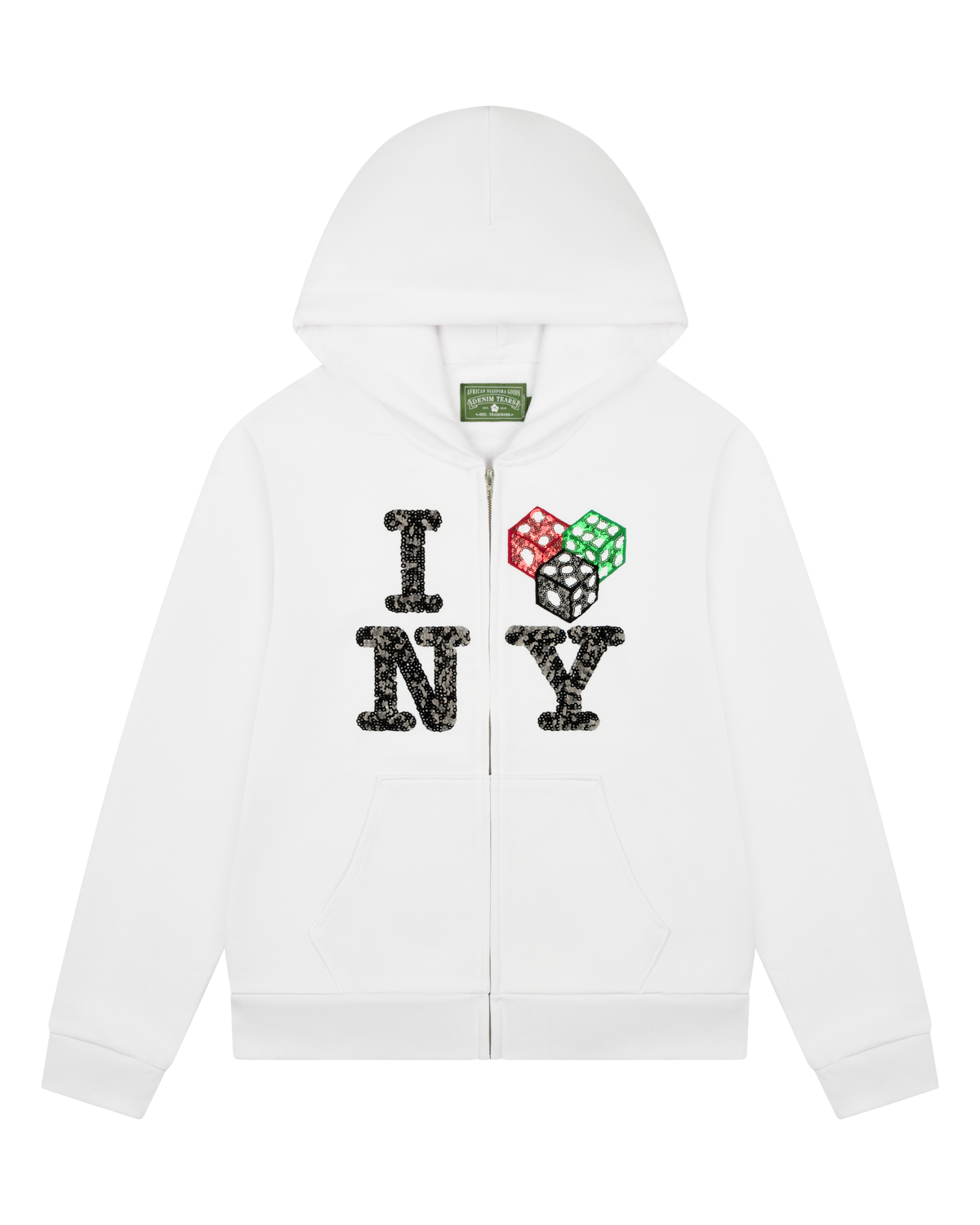 Cee-Lo NY Zip Hoodie White