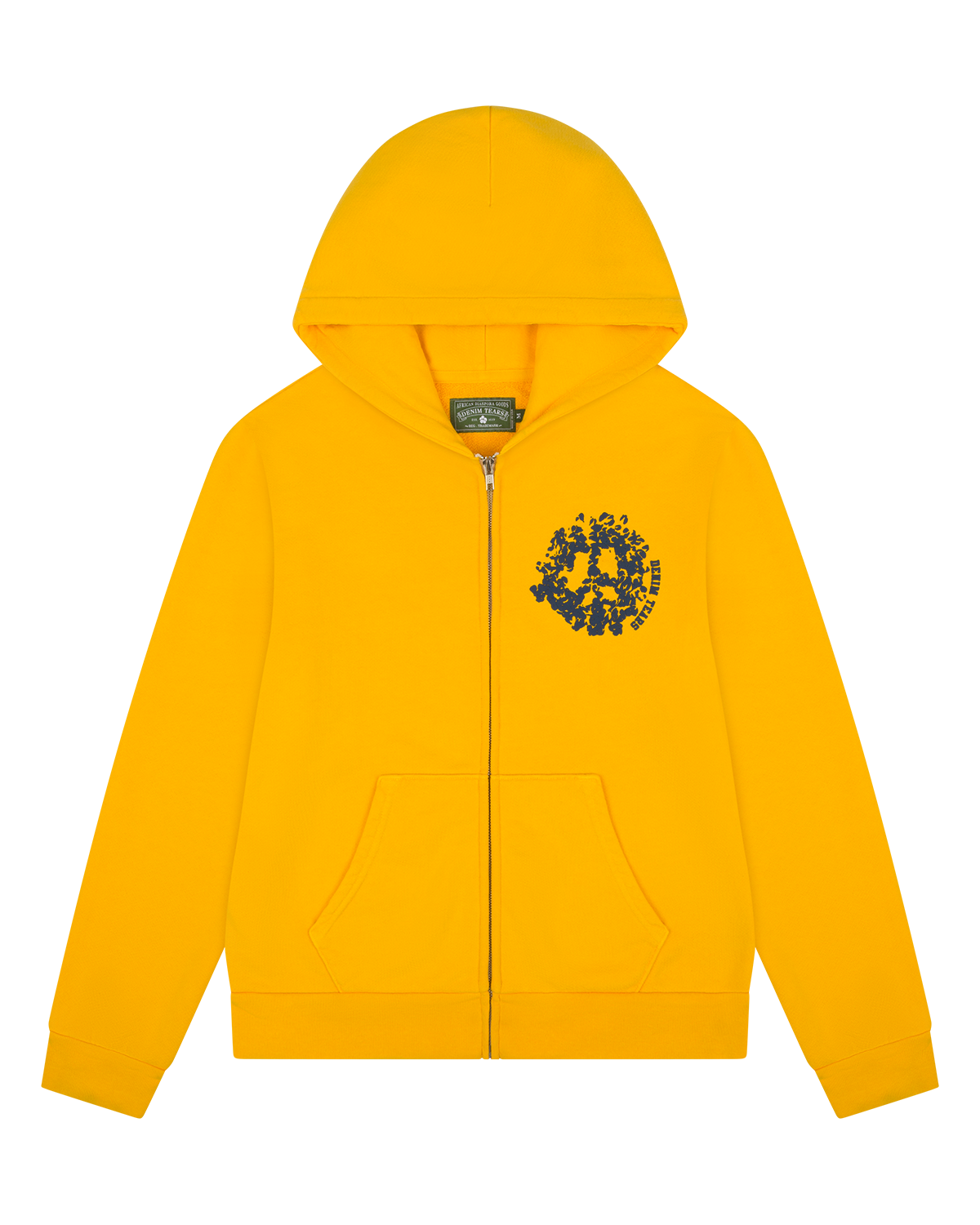 Denim University Zip Hoodie Yellow