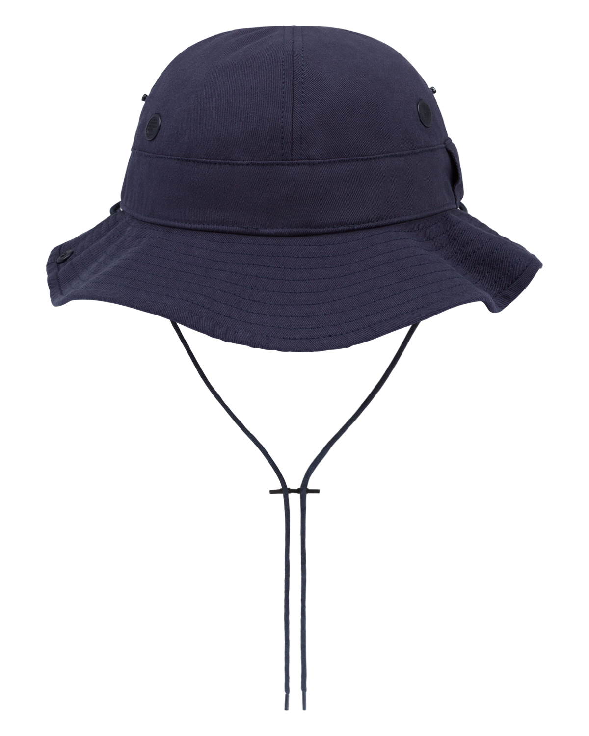 Cotton Floral Logo Bucket Hat Navy