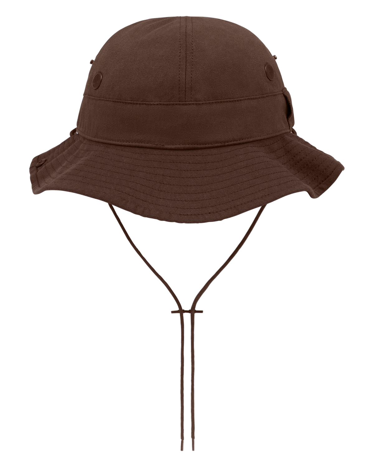 Cotton Floral Logo Bucket Hat Brown