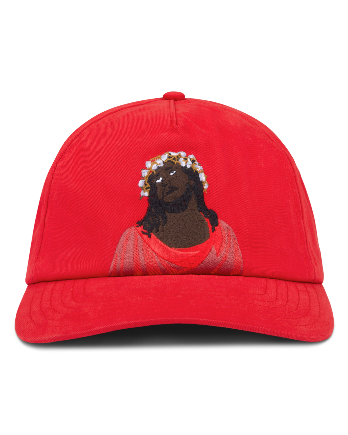 Black Jesus Cap Red