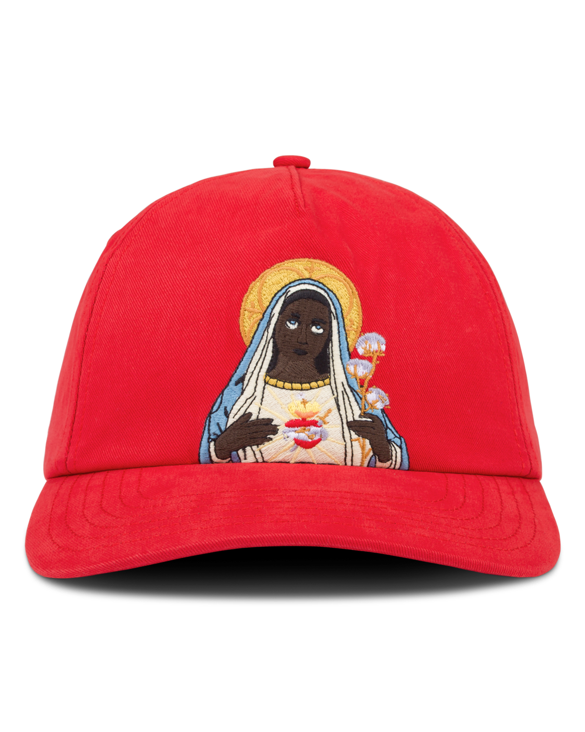 Black Mary Cap Red