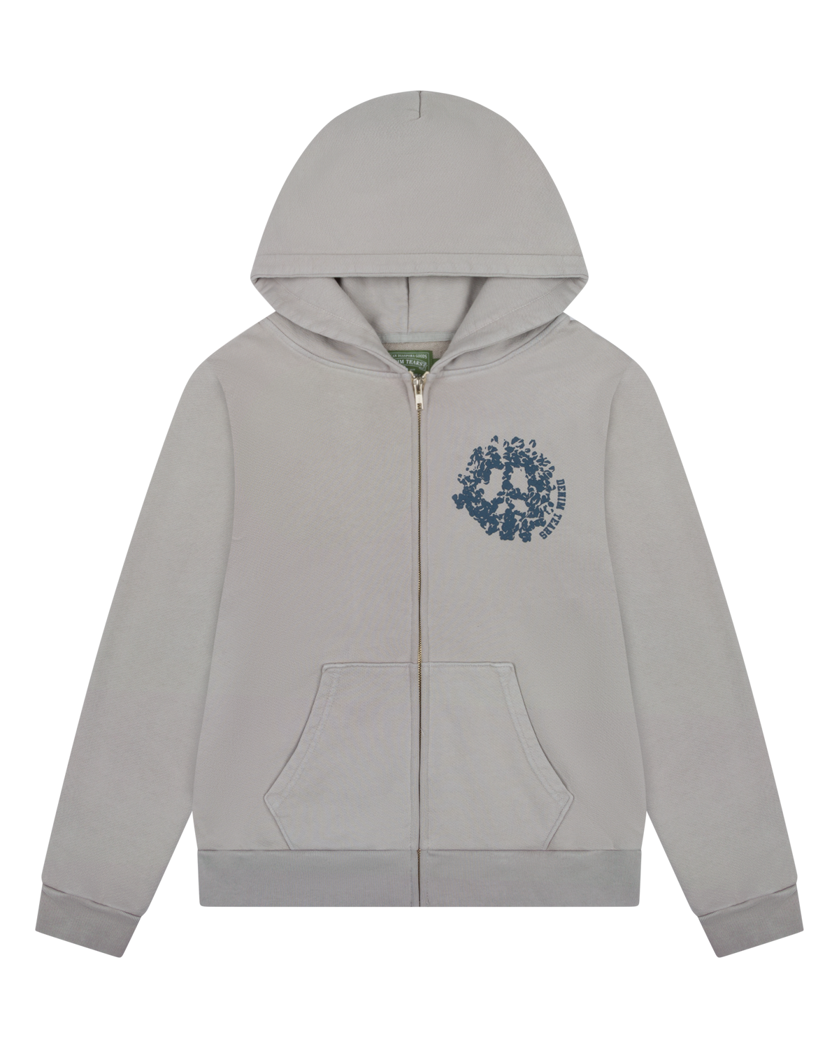 Denim University Zip Hoodie Grey