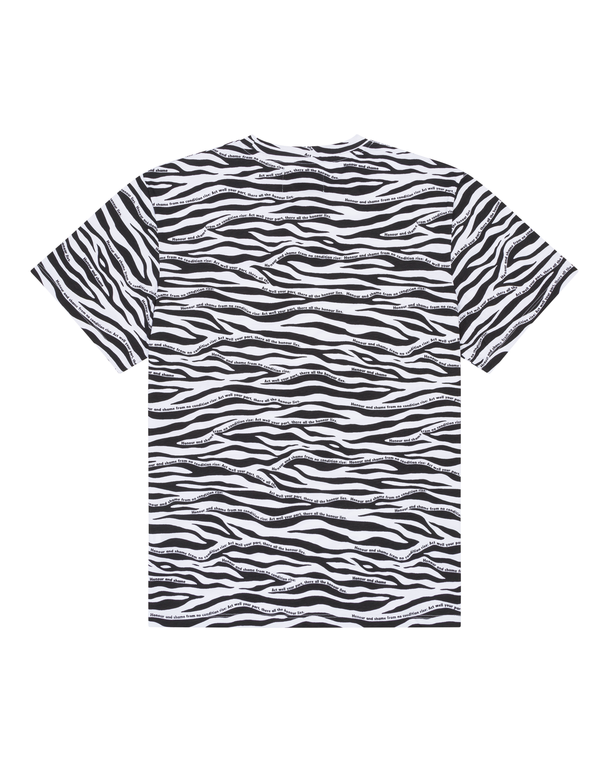 Zebra Poem Camo Tee White