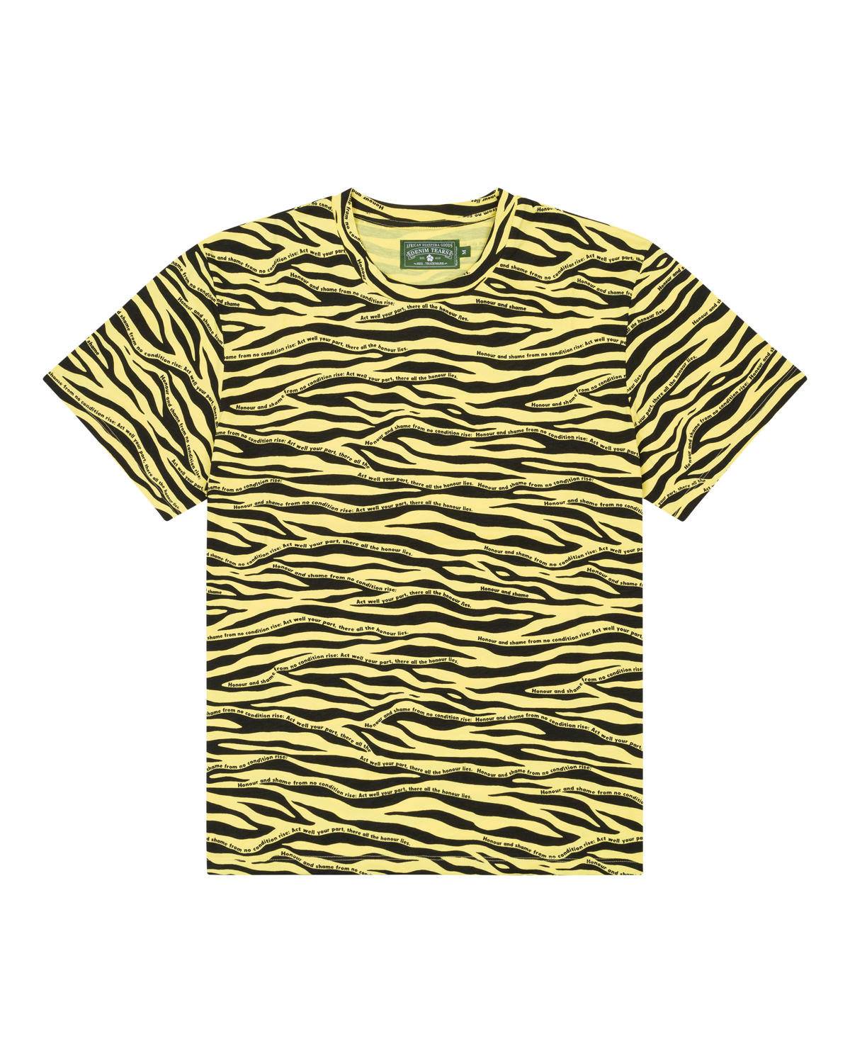 Zebra Poem Camo Tee Yellow