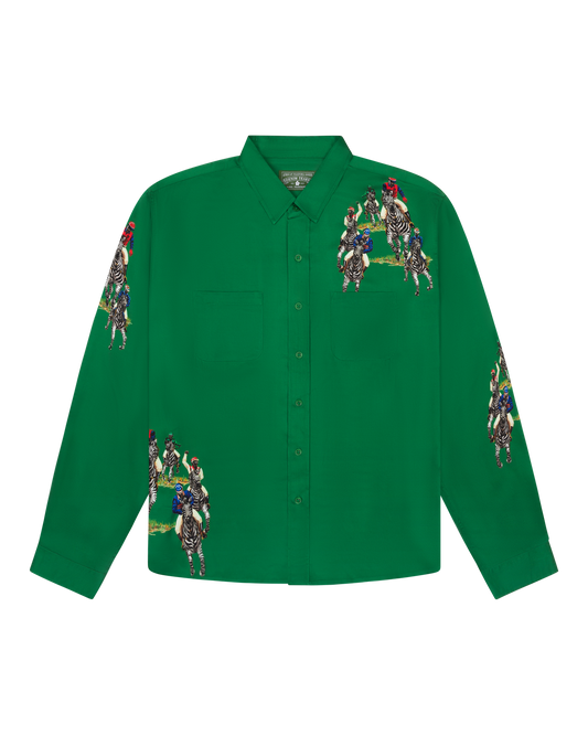 Jockey Riders Button Up Green