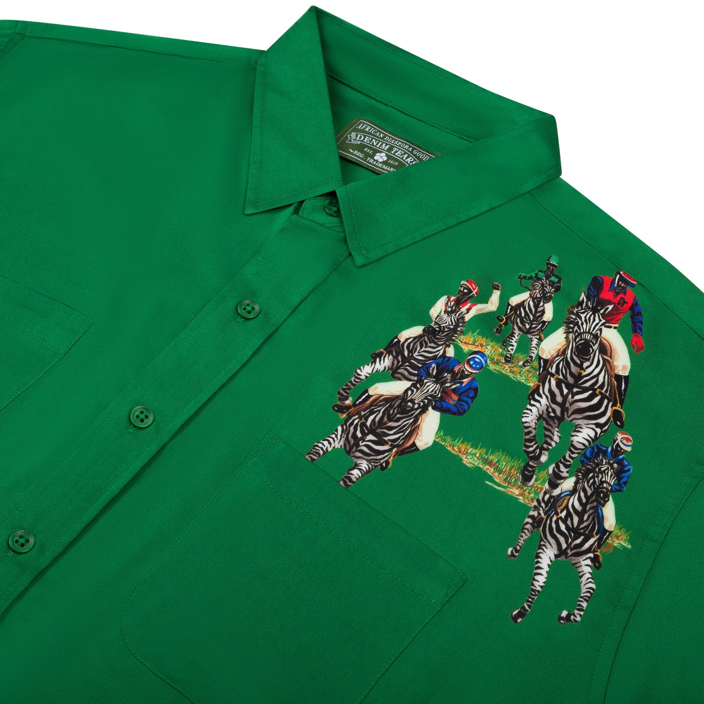 Jockey Riders Button Up Green