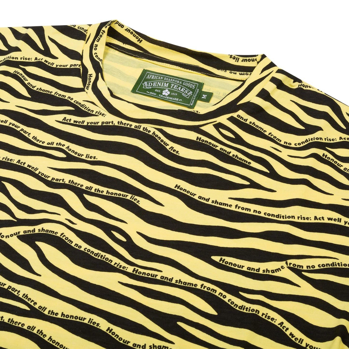 Zebra Poem Camo Tee Yellow