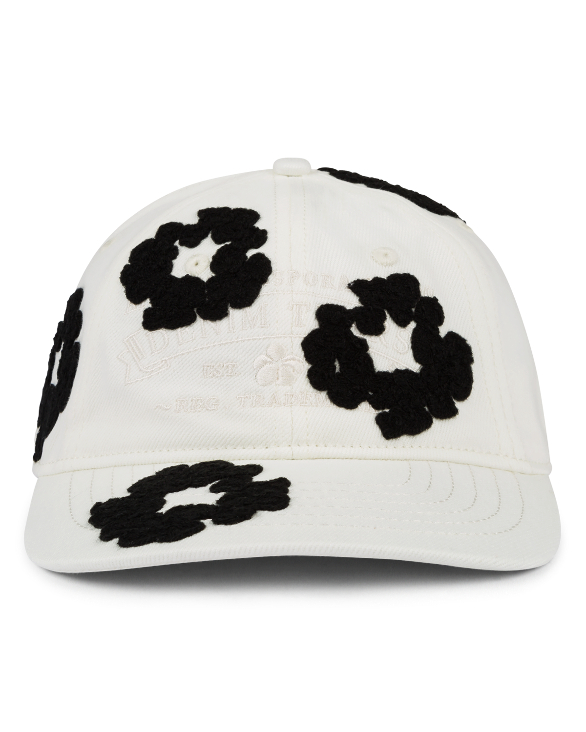 Denim Cotton Wreath Cap White