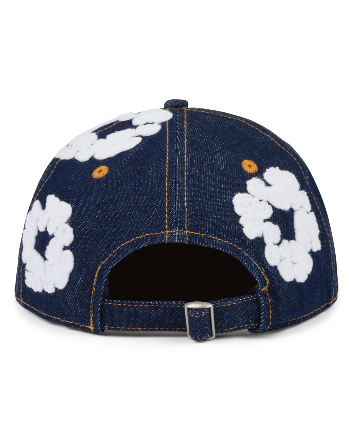 Denim Cotton Wreath Cap Washed Indigo