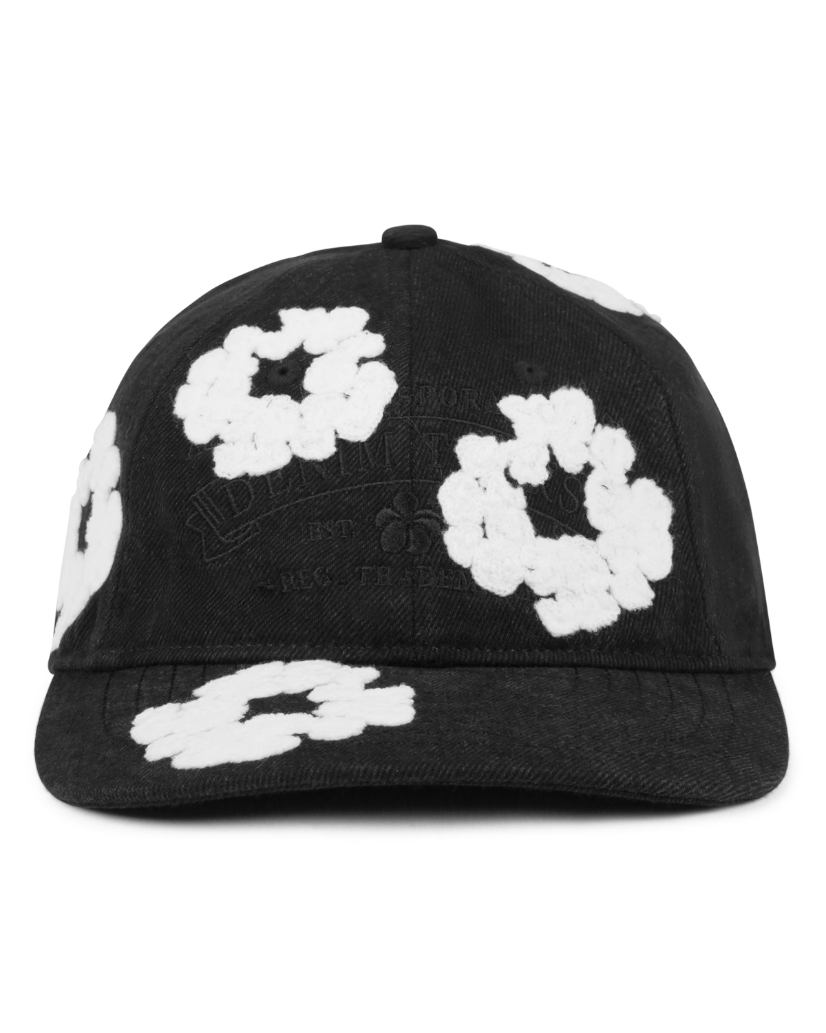 Denim Cotton Wreath Cap Black