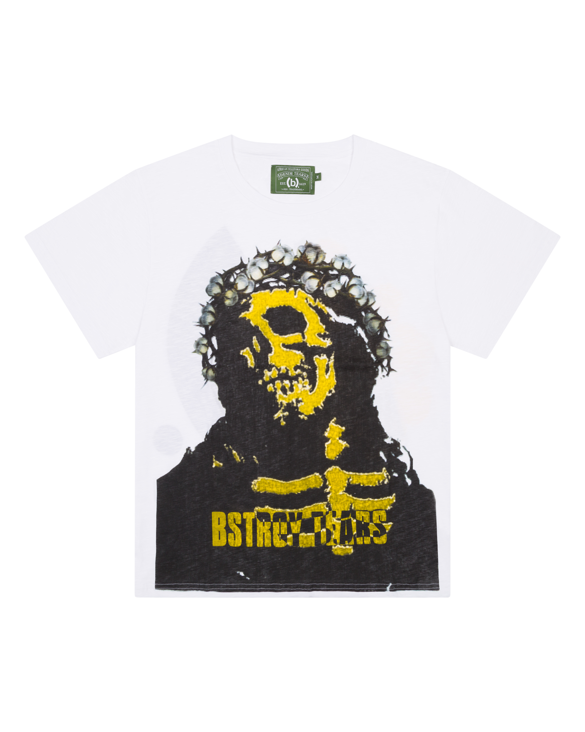 Bstroy Tears Crown Made of Cotton Tee White