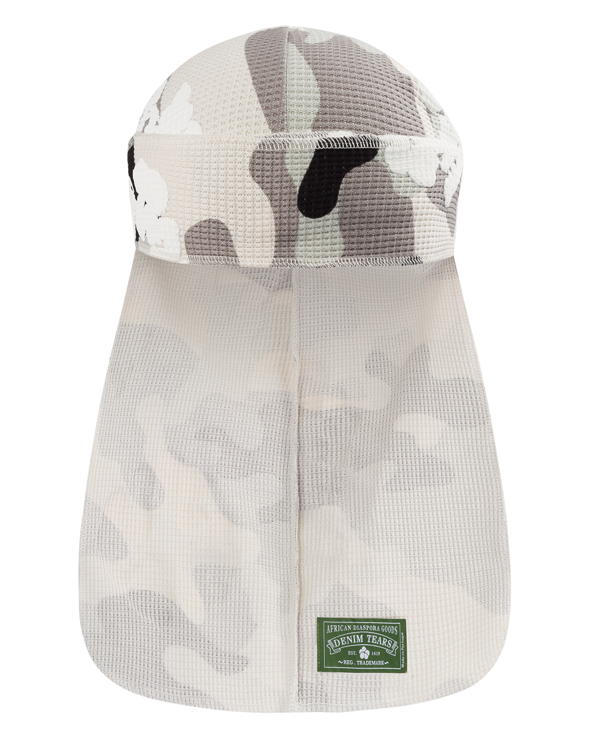 White Camo Cotton Wreath Durag