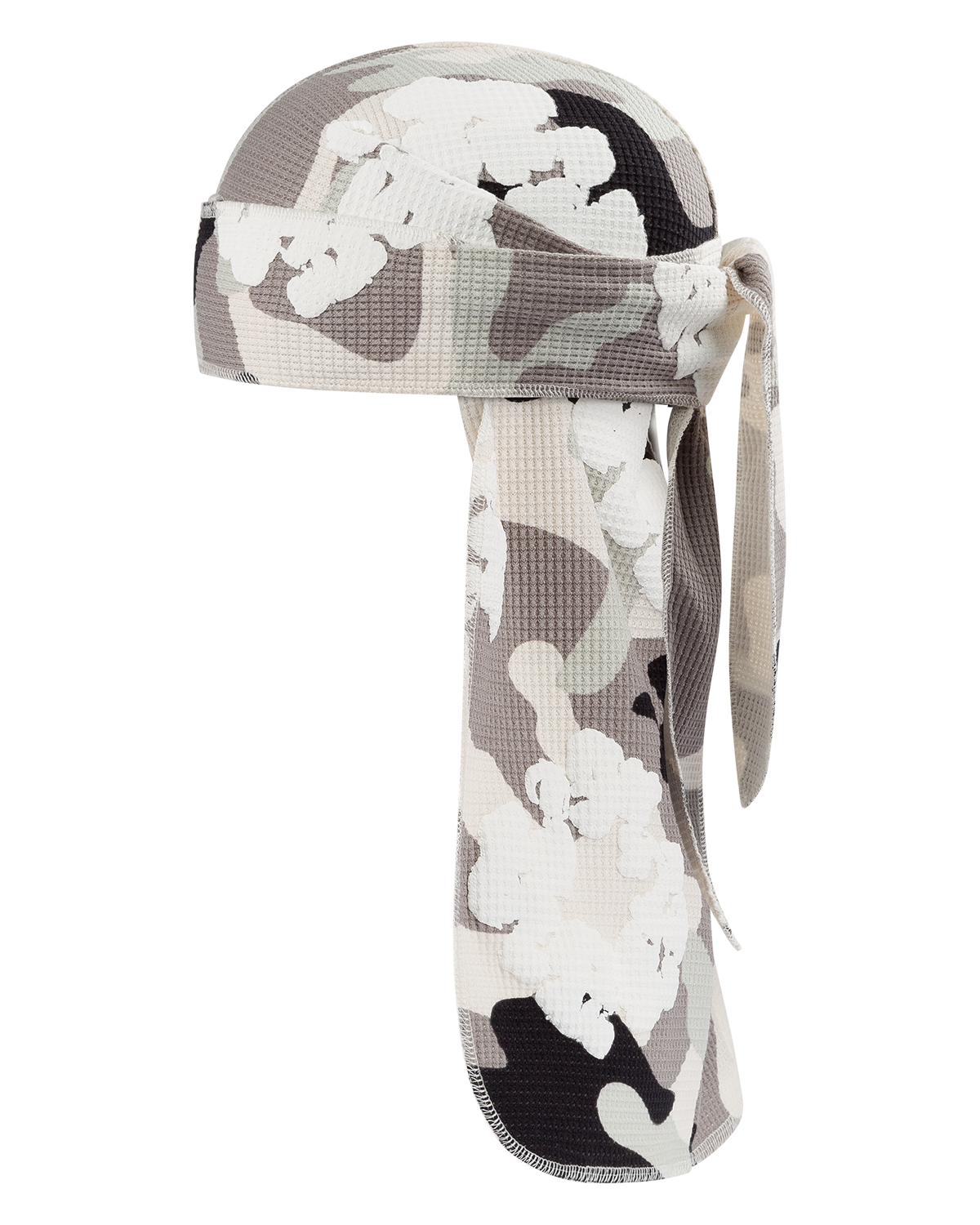 White Camo Cotton Wreath Durag