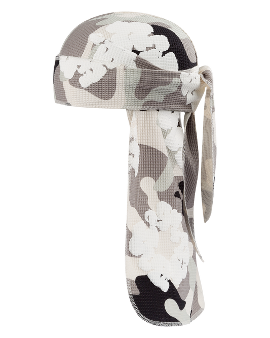 White Camo Cotton Wreath Durag