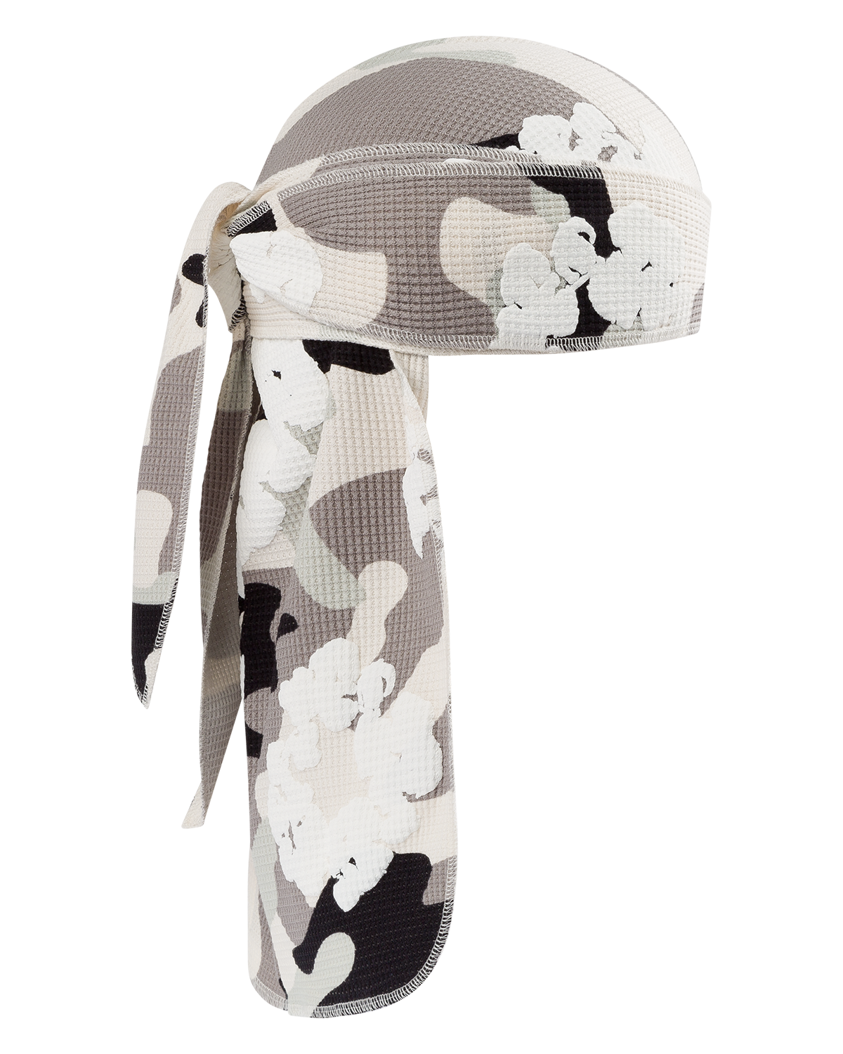 White Camo Cotton Wreath Durag