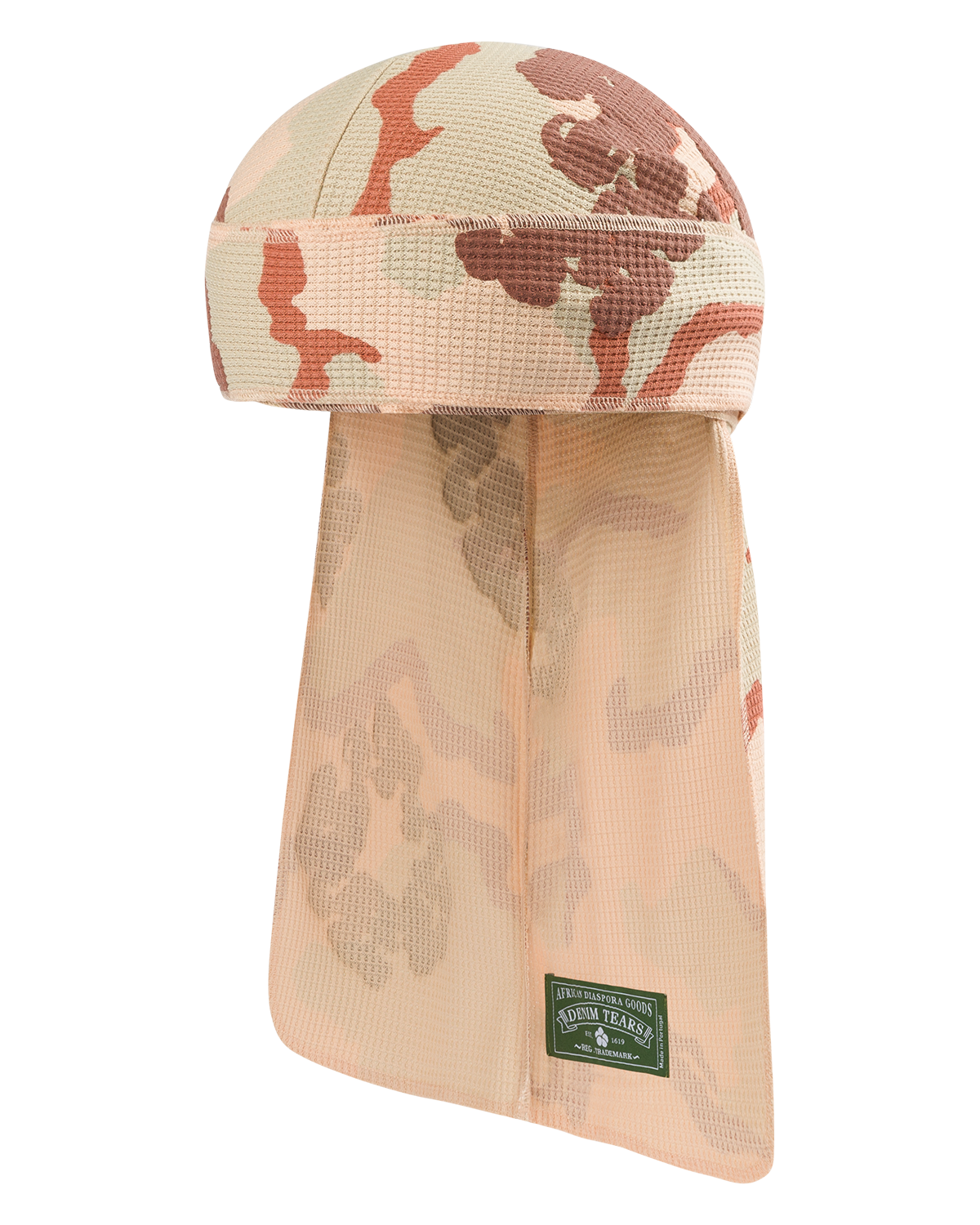 Tan Camo Cotton Wreath Durag