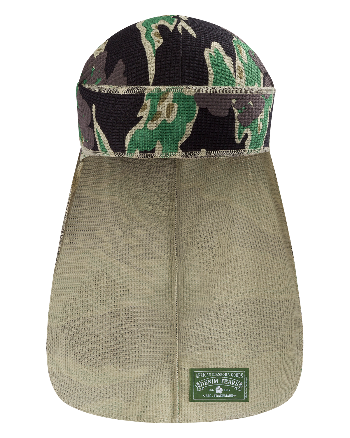 Green Camo Cotton Wreath Durag