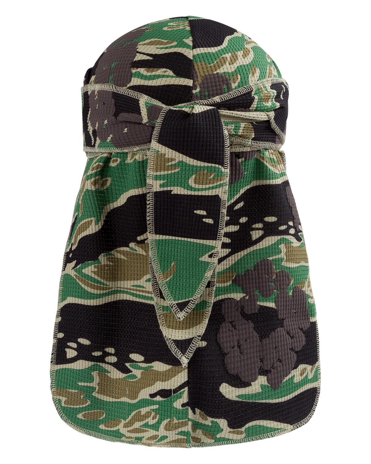 Green Camo Cotton Wreath Durag